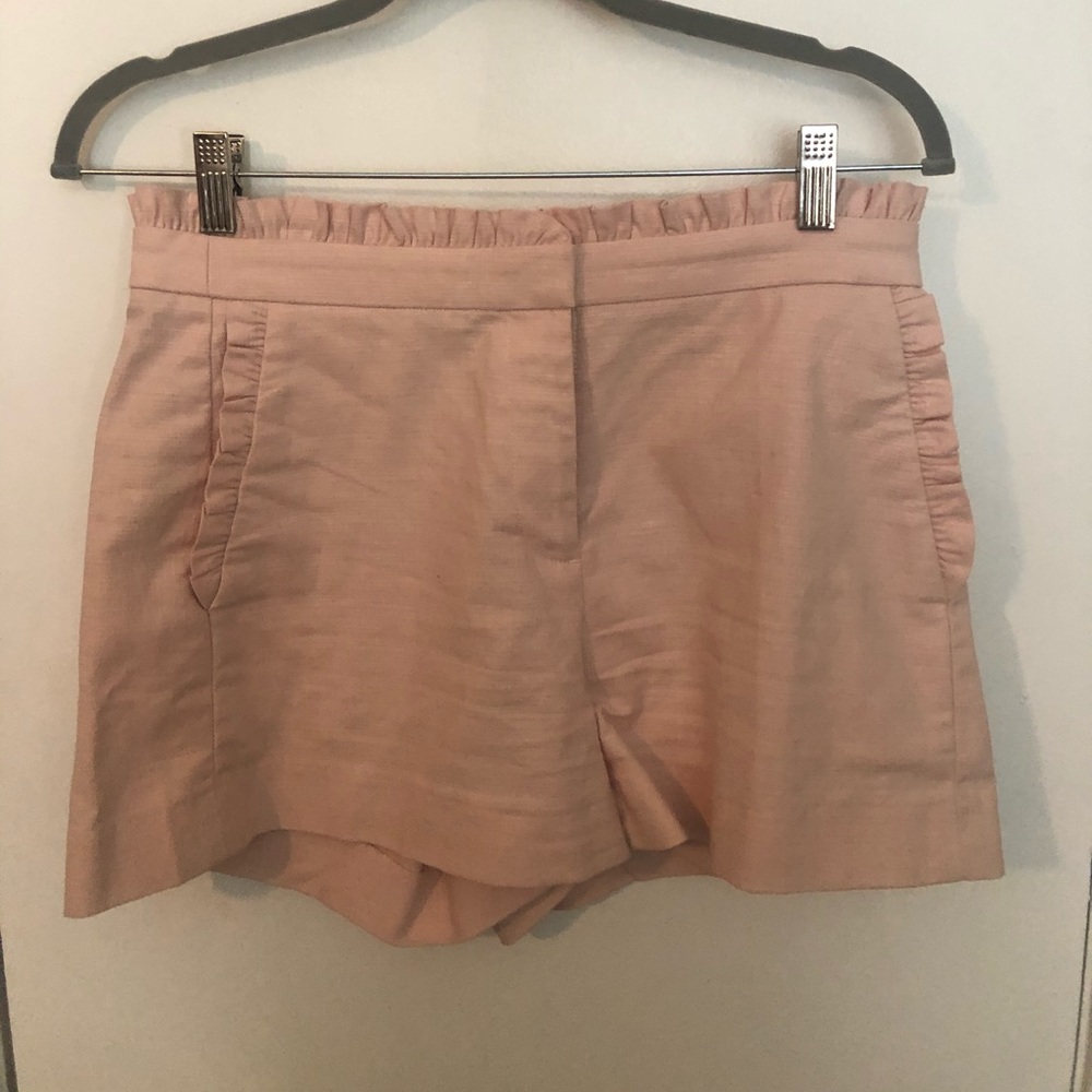 Blush ruffle shorts